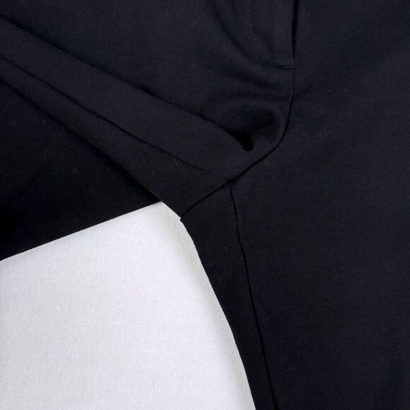 TanJay Black Ankle Pants Size 10 Straight Leg Sequin Tuxedo Side Stripe - Picture 6 of 8